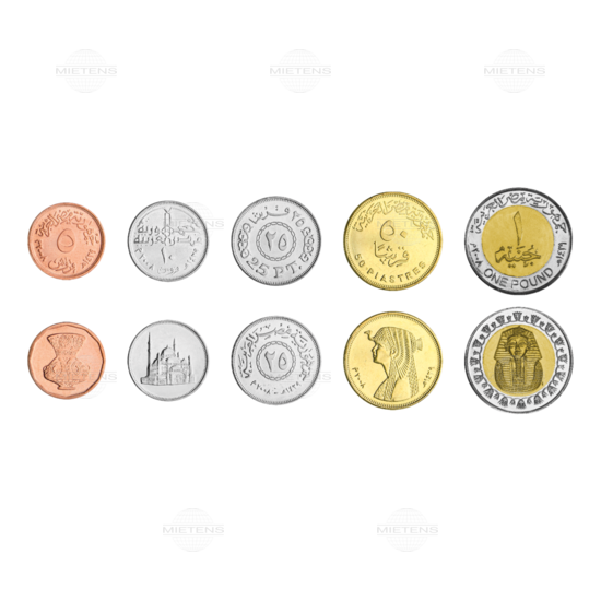 Egypt (Arab Republic) 5, 10, 25, 50 Piastres, 1 Pound (09937)