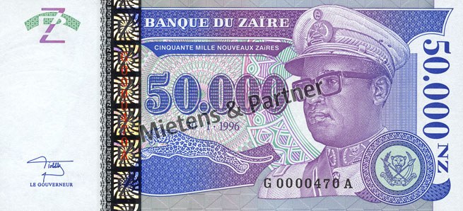 Zaire - Congo (Republic) 50.000 New Zaires (03476)