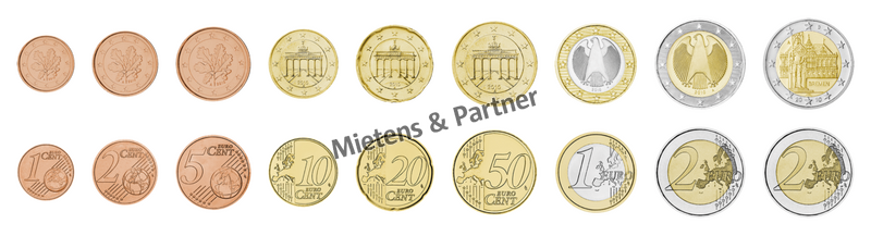 Germany (Federal Republic) 1, 2, 5, 10, 20, 50 Euro Cent, 1, 2, 2 Euro (61654)