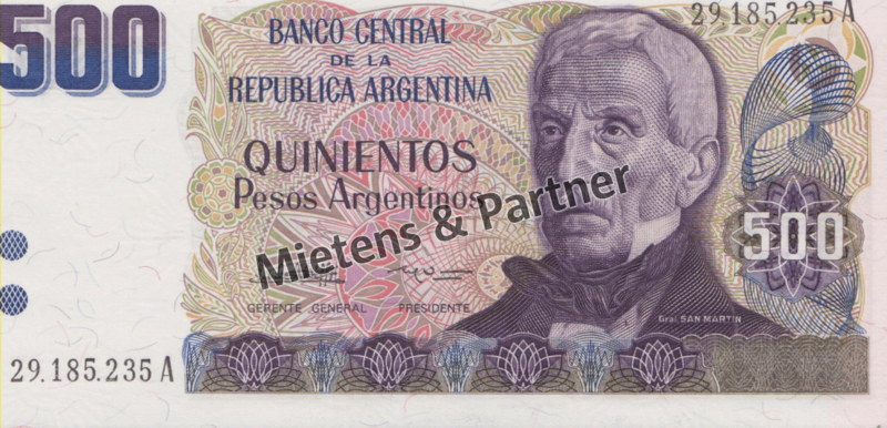 Argentina (Republic) 500 Pesos Argentinos (33956)