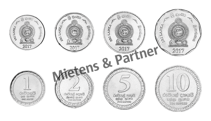 Sri Lanka (Democratic Socialist Republic) 1, 2, 5, 10 Rupees (54945)