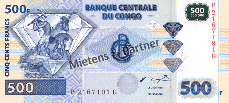 Congo (Democratic Republic) 500 Francs (03436)