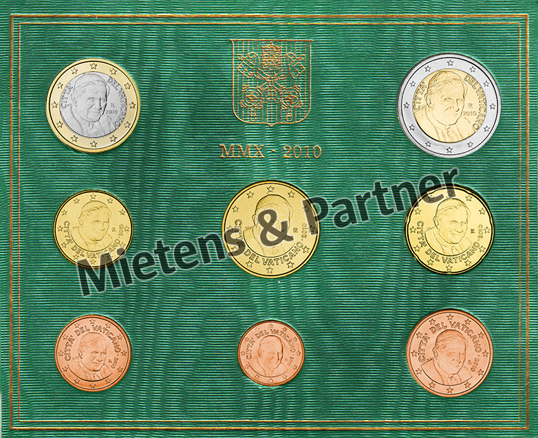 Vatican City State (Absolute Elective Monarchy) 1, 2, 5, 10, 20, 50 Euro Cent, 1, 2 Euro (52969)