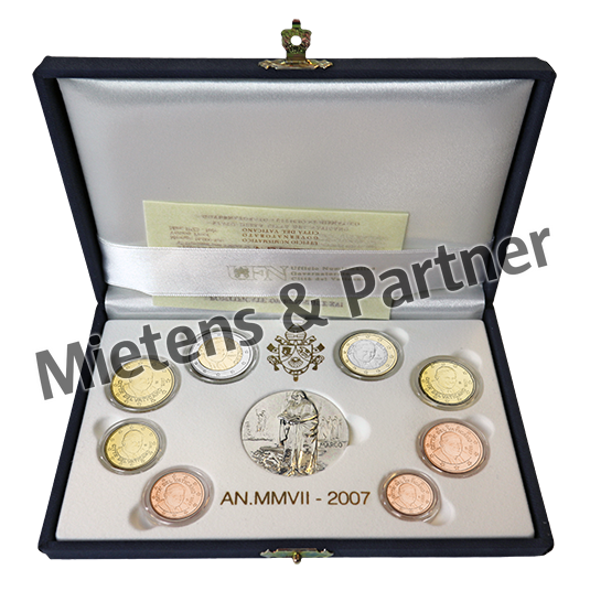 Vatican City State (Absolute Elective Monarchy) 1, 2, 5, 10, 20, 50 Euro Cent, 1, 2 Euro (54746)