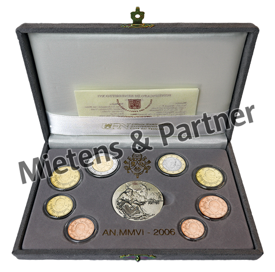 Vatican City State (Absolute Elective Monarchy) 1, 2, 5, 10, 20, 50 Euro Cent, 1, 2 Euro (54745)