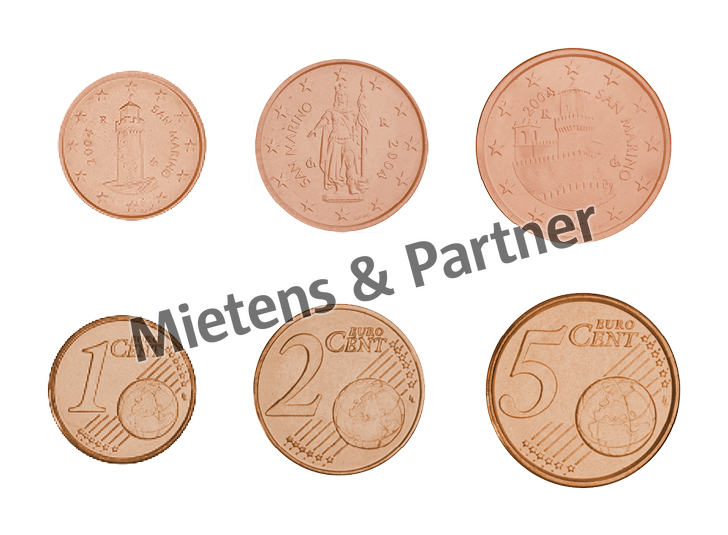 San Marino (Republic) 1, 2, 5 Euro Cent (08663)