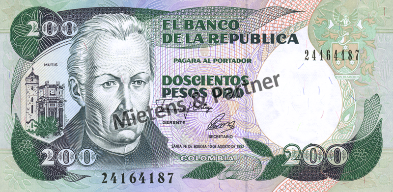 Colombia (Republic) 200 Pesos Oro (04546)