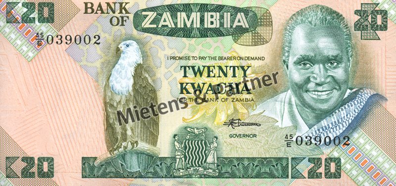 Zambia (Second Republic) 20 Kwacha (03788)