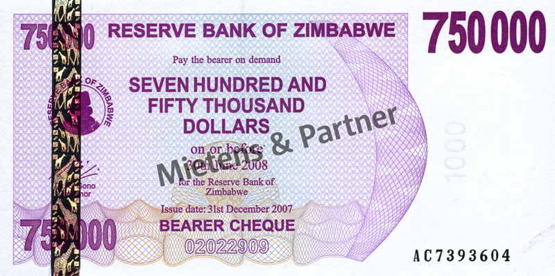 Zimbabwe (Republic) 750.000 Dollars (03841)