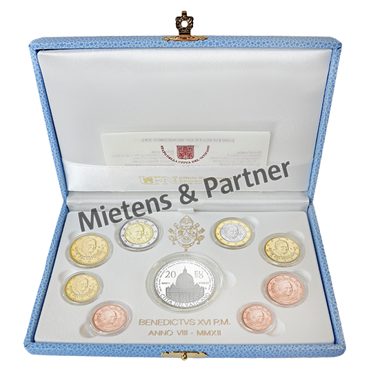 Vatican City State (Absolute Elective Monarchy) 1, 2, 5, 10, 20, 50 Euro Cent, 1, 2, 20 Euro (54751)