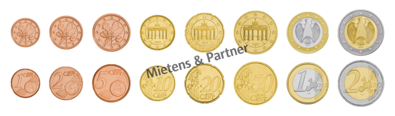 Germany (Federal Republic) 1, 2, 5, 10, 20, 50 Euro Cent, 1, 2 Euro (15827)