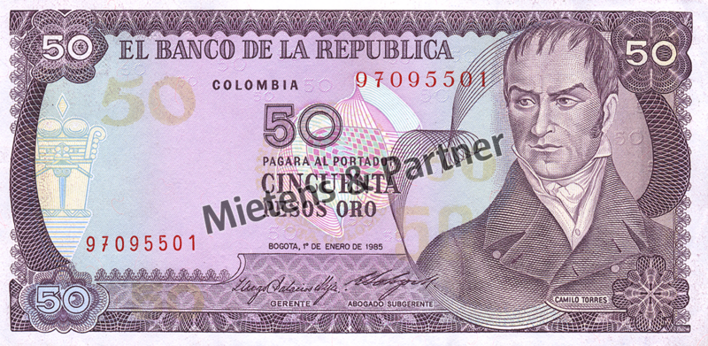 Colombia (Republic) 50 Pesos Oro (04551)