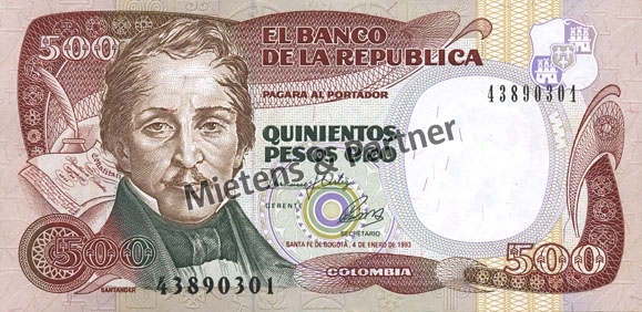 Colombia (Republic) 500 Pesos Oro (04548)