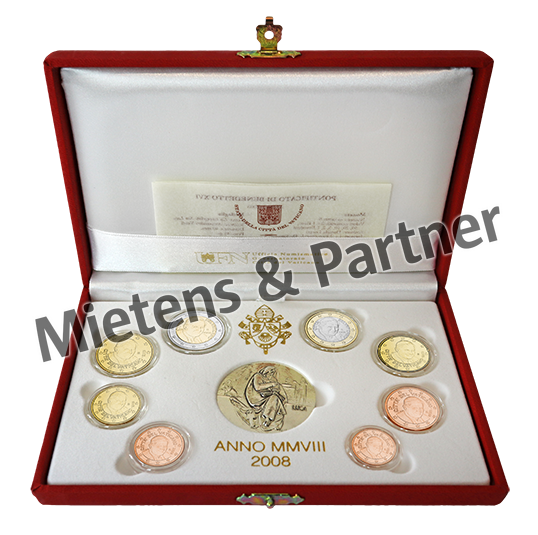 Vatican City State (Absolute Elective Monarchy) 1, 2, 5, 10, 20, 50 Euro Cent, 1, 2 Euro (54747)