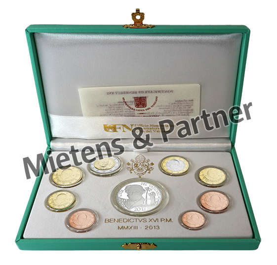 Vatican City State (Absolute Elective Monarchy) 1, 2, 5, 10, 20, 50 Euro Cent, 1, 2, 20 Euro (54752)