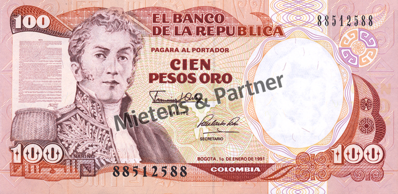 Colombia (Republic) 100 Pesos Oro (04550)