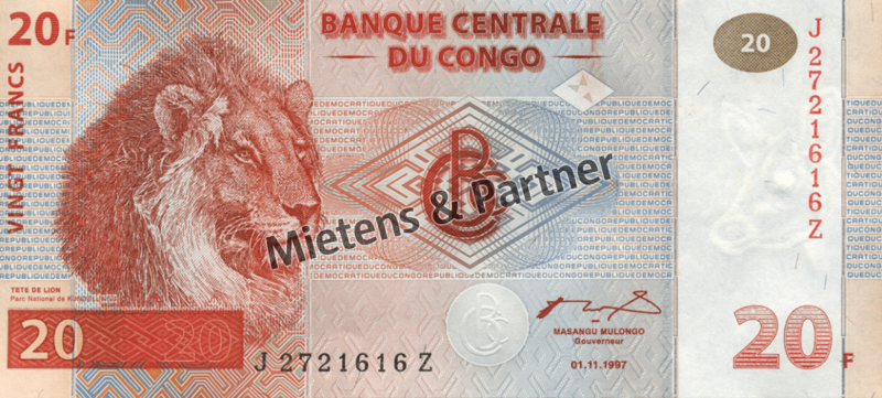 Congo (Democratic Republic) 20 Francs (03441)