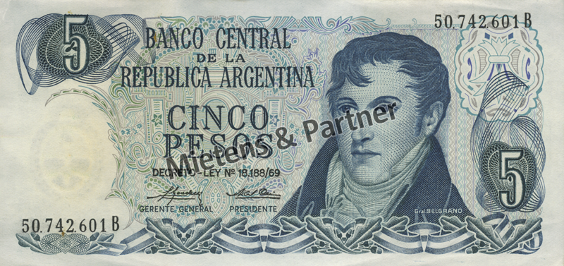 Argentina (Republic) 5 Pesos (04848)