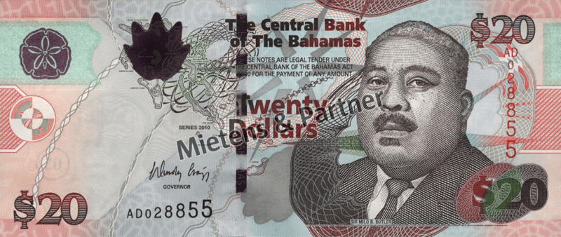 Bahamas (Parliamentary Monarchy) 20 Dollars (47056)