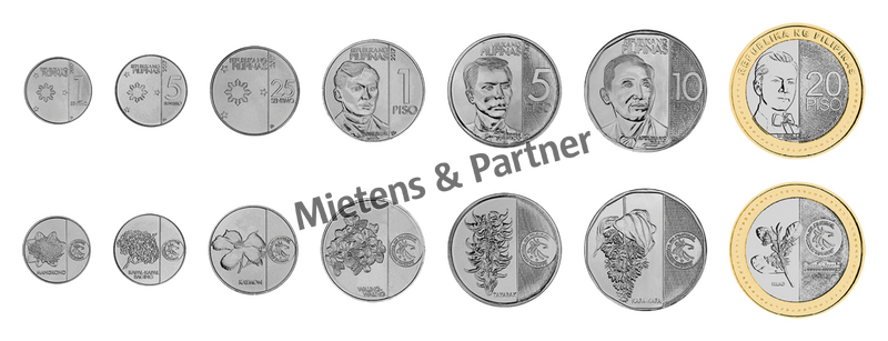 Philippines (Fifth Philippine Republic) 1, 5, 25 Sentimos, 1, 5, 10, 20 Piso (70249)