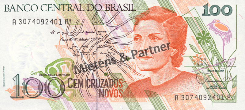 Brazil (Federal Republic) 100 Cruzados Novos (04713)