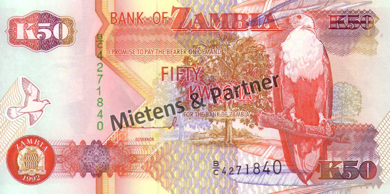 Zambia (Third Republic) 50 Kwacha (03781)